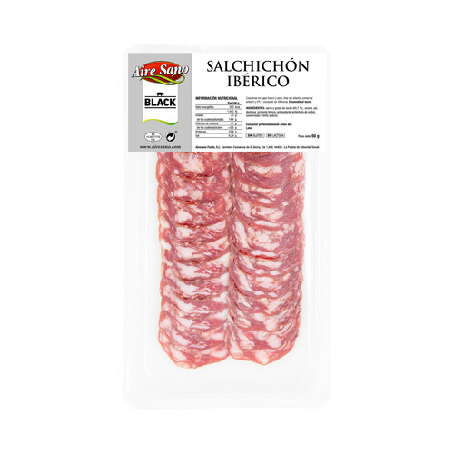 Alcampo Salchichón ibérico cortado en finas lonchas AIRESANO 50 g