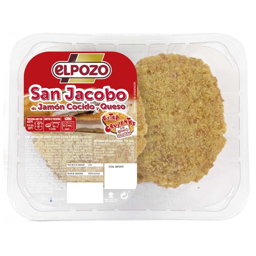 Alcampo San jacobos jamón cocido y queso EL POZO 800 gr