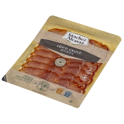 Alcampo SÁNCHEZ ALCARAZ Lomo cruce Duroc elaborado sin gluten ni lactosa cortado en lonchas SÁNCHEZ ALCARAZ 100 g