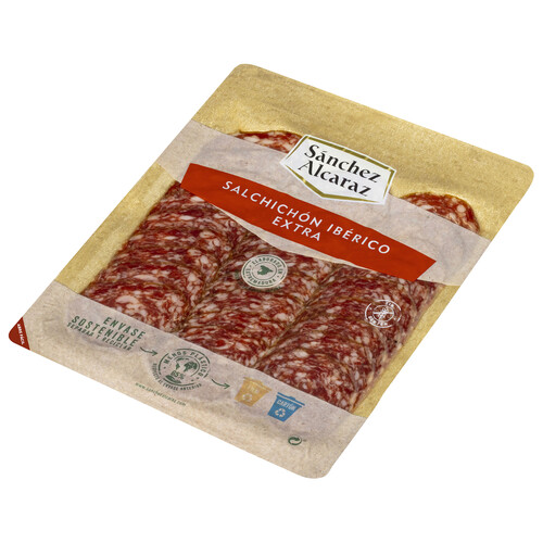 Alcampo SÁNCHEZ ALCARAZ Salchichón ibérico elaborado sin gluten y cortado en lonchas SÁNCHEZ ALCARAZ 100 g