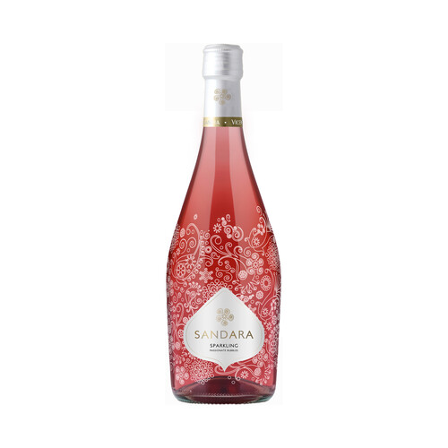 Alcampo SANDARA Vino rosado espumoso (frizzante) de burbuja fina botella 75 cl
