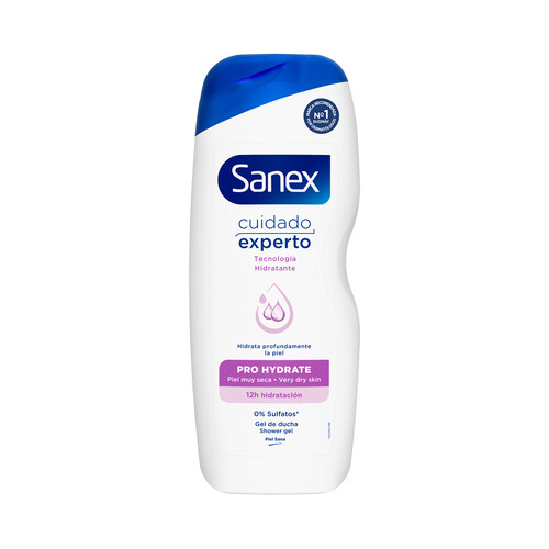 Alcampo SANEX Cuidado experto Pro Hydrate Gel hidratante para ducha o baño para pieles muy secas 600 ml
