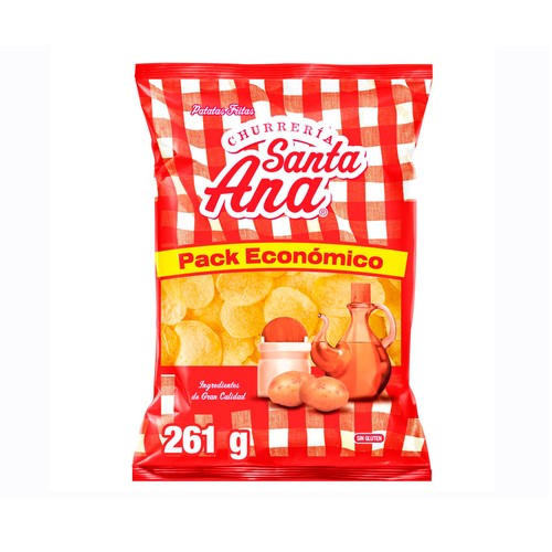 Alcampo SANTA ANA Patatas fritas con sal lisas 261 g