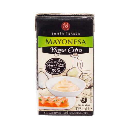 Alcampo SANTA TERESA Salsa mayonesa con aceite de oliva virgen extra (55%) 125 ml