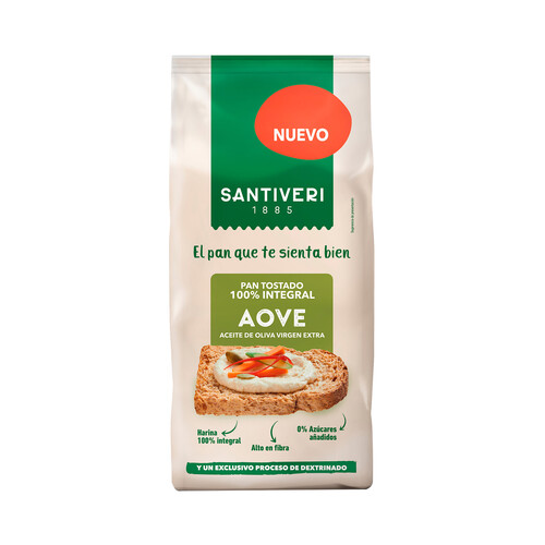 Alcampo SANTIVERI Aveo Pan tostado 100% integral 200g