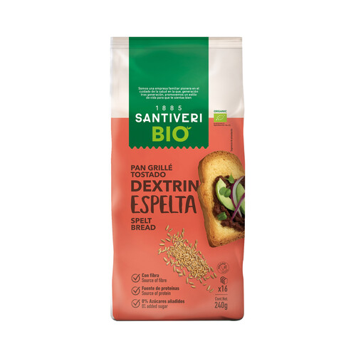 Alcampo SANTIVERI Bio Pan tostado con espelta ecológica 16 uds