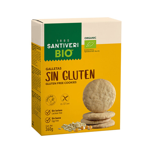 Alcampo SANTIVERI Galletas sin gluten ecológicas SANTIVERI BIO DIGESTIVE 360 g