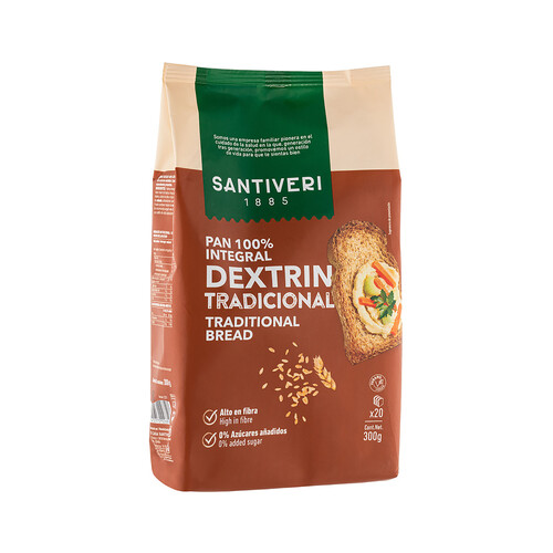 Alcampo SANTIVERI Pan tostado integral sin sal SANTIVERI DEXTRIN 300 g