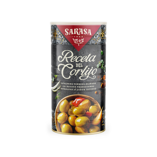 Alcampo SARASA Aceituna verde aliñada receta Cortijo 750 g