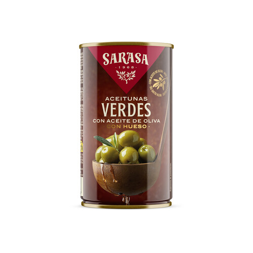 Alcampo SARASA Aceitunas verdes con aceite de oliva SARASA 185 gr