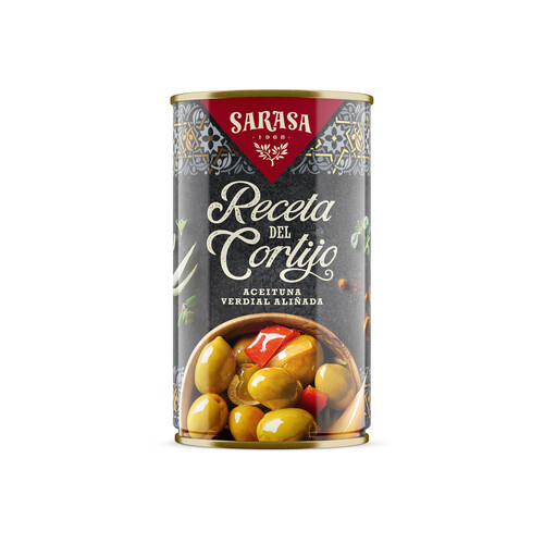 Alcampo SARASA Aceitunas verdes La Receta del Cortijo SARASA 185 g