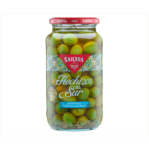 Alcampo SARASA Hechizos del sur aceituna verdial aliñada 520 g