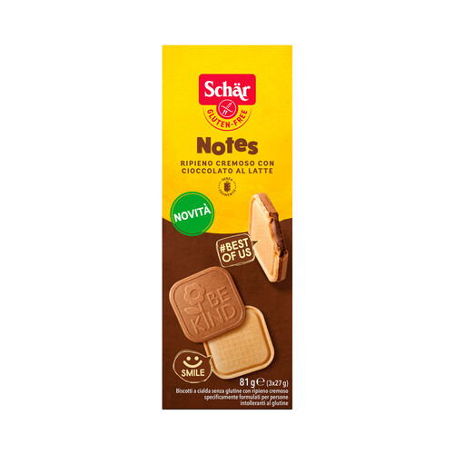 Alcampo SCHAR Galletas rellenas de chocolate sin gluten 81 g