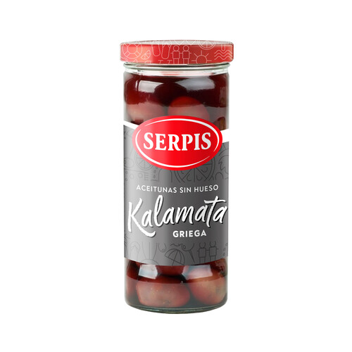 Alcampo SERPIS Aceitunas Kalamata (griega) sin hueso bote 175 g