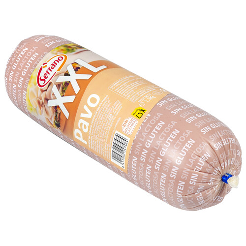 Alcampo SERRANO Fiambre cocido de pavo y pollo XXL elaborado sin gluten ni lactosa SERRANO 1.5 kg