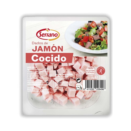 Alcampo SERRANO Jamón cocido cortado en dados 150 g