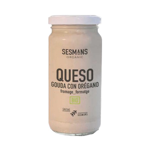 Alcampo SESMANS ORGANIC Salsa ecológica de queso Gouda con orégano 240 ml