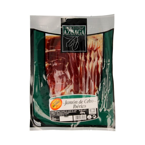 Alcampo SIERRA AZUAGA Jamón ibérico de cebo (50% raza ibérica) cortada en lonchas SIERRA AZUAGA 200 g