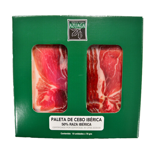 Alcampo SIERRA AZUAGA Paleta de cebo ibérica 50% raza ibérica 10x70 g