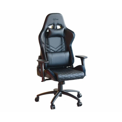 Alcampo Silla Gaming QILIVE Q.3603 negro altura regulable reposabrazos ajustable asiento basculante
