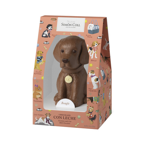 Alcampo SIMÓN COLL Figura pascua forma de perro de chocolate 165 g