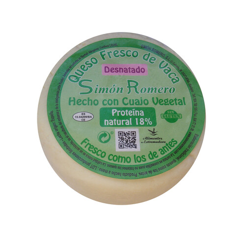 Alcampo SIMÓN ROMERO Queso fresco de vaca desnatado SIMÓN ROMERO 375 g