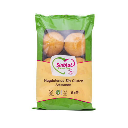 Alcampo SINBLAT Magdalenas artesanas sin gluten SINBLAT 6 uds 300 g