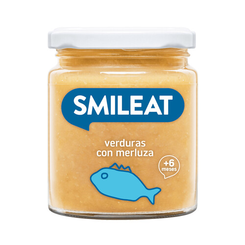 Alcampo SMILEAT Tarrito de merluza con verduras a partir de 6 meses 230 g