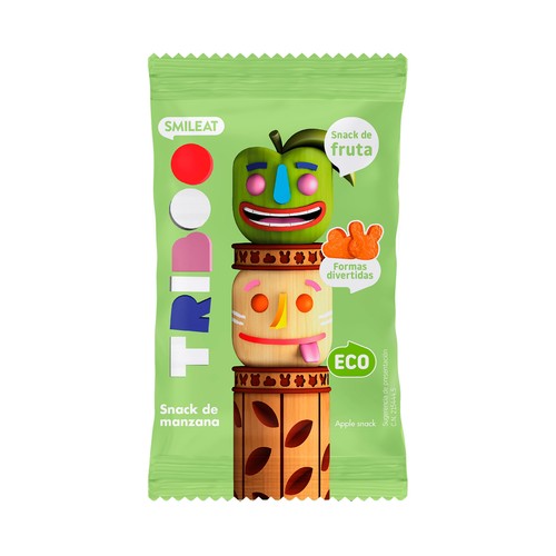 Alcampo SMILEAT Triboo Snacks (con formas divertidas) de manzana ecológicos 25 g