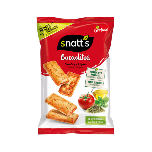 Alcampo SNATT´S Bocaditos Snaks de tomate y orégano 110 g