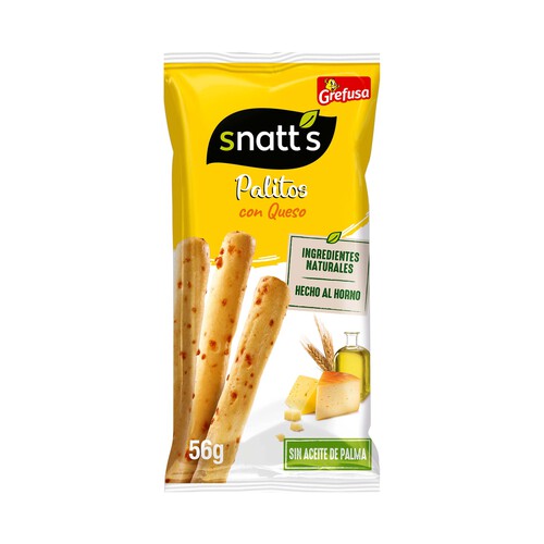 Alcampo SNATT'S Palitos de cereales con queso bolsa 56 g