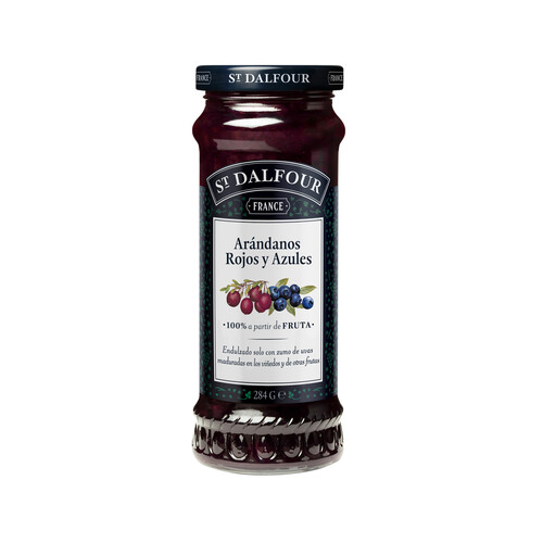 Alcampo ST.DALFOUR Mermelada rapsodia de frutas arándanos rojos y azules ST.DALFOUR 284 g