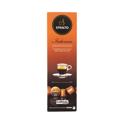 Alcampo STRACTO MONTECELIO Café en cápsulas intenso caja de 10 uds