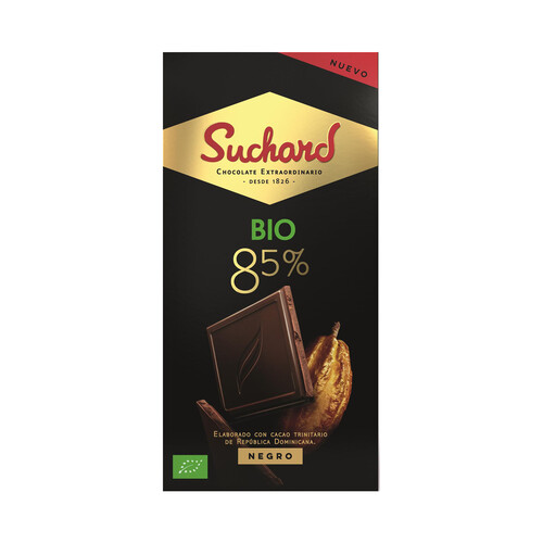 Alcampo SUCHARD Chocolate 85 % cacao ecológico SUCHARD 90 g