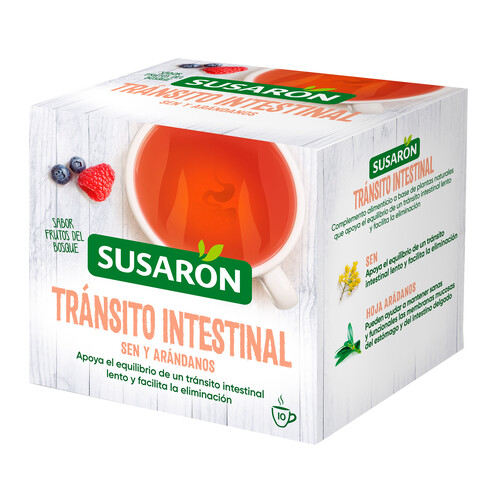 Alcampo SUSARON Infusión para el tránsito intestinal de sen y arándanos 10 uds. 13 g