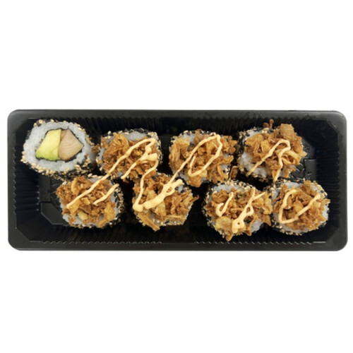 Alcampo SUSHI GOURMET Bandeja de maki california de pollo frito con mayonesa y aguacate 190 g