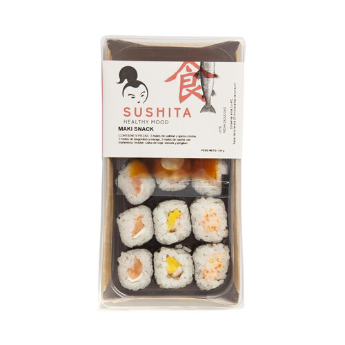 Alcampo SUSHITA Bandeja de Makis surtidos SUSHITA 9 uds