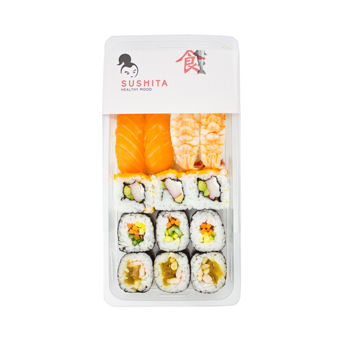 Alcampo SUSHITA Nigiris futomakis y hosomakis variados SUSHITA 13 uds