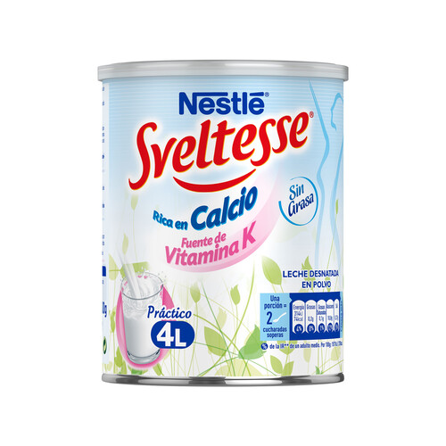 Alcampo SVELTESSE Bote de leche desnatada en polvo con bifudus y calcio SVELTESSE de Nestlé 400 g