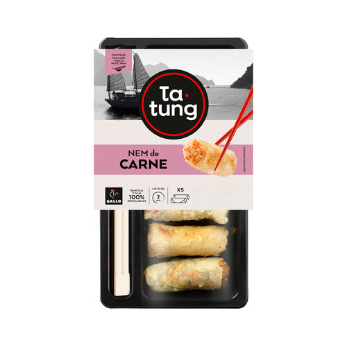 Alcampo TA-TUNG Rollitos Nem de carne listos para calentar y comer TA-TUNG 160 g