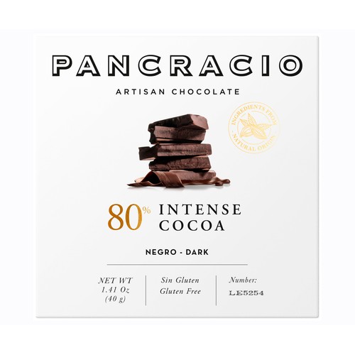 Alcampo Tableta de chocolate negro intenso 80 % 40 gr