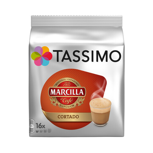 Alcampo TASSIMO MARCILLA Café en cápsulas cortado cremoso 16 uds