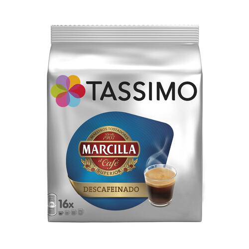 Alcampo TASSIMO MARCILLA Café en cápsulas espresso descafeinado 16 uds