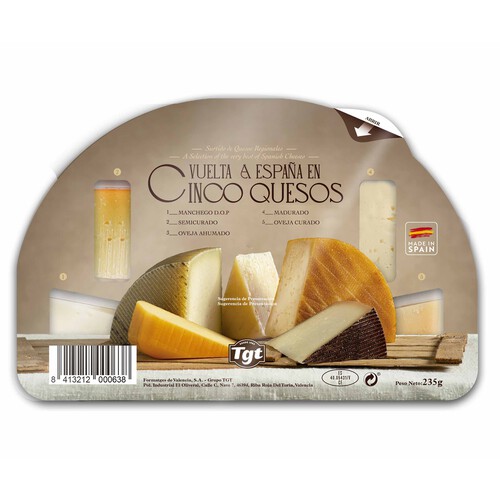 Alcampo TGT Surtido de quesos regionales tabla TGT 235 g