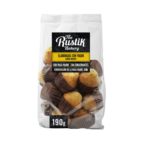 Alcampo THE RUSTIK BAKERY Magdalenas mini estilo tradicional con yogurt 18 uds 190 g