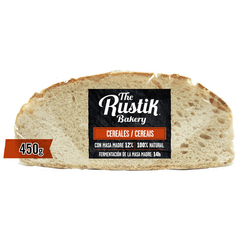 Alcampo THE RUSTIK BAKERY Pan de hogaza (masa madre) con cereales 450 g