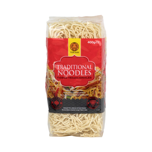 Alcampo TIGER KHAN Fideos tradicionales (noodles) al huevo TIGER KHAN 400 g
