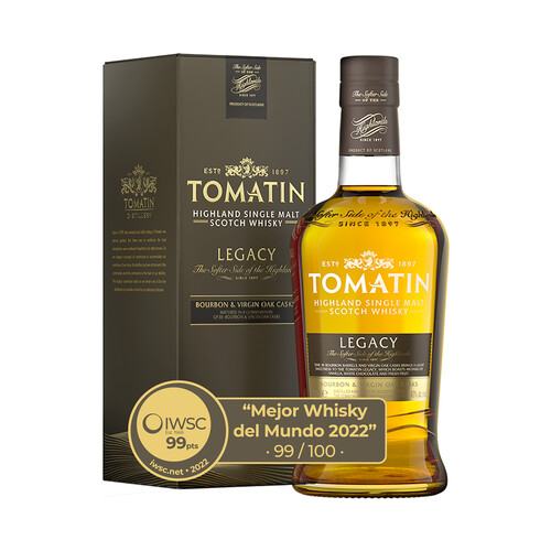 Alcampo TOMATIN LEGACY Whisky Single Malt Escocés Botella 70 Cl