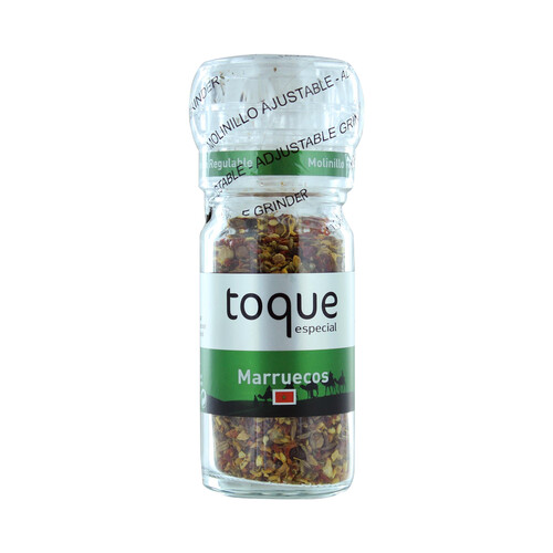 Alcampo TOQUE Sazonador Marruecos ideal para carnes verduras sopas estofados y ensaladas TOQUE frasco de 38 g