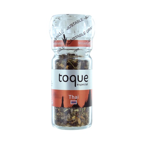Alcampo TOQUE Sazonador Thai ideal para pescados mariscos verduras sopas y ensaladas TOQUE frasco de 38 g